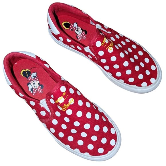 adidas Shoes - Adidas Minnie Mouse Court Rallye Polka Dot Slip On Shoes Size 7.5 Womens